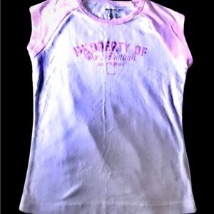 🏈 REEBOK NFL NEW ENGLAND PATRIOTS CAP SLEEVE PINK/white SHIRT 🏈